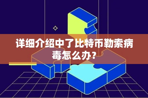 详细介绍中了比特币勒索病毒怎么办？