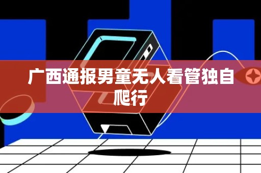 广西通报男童无人看管独自爬行