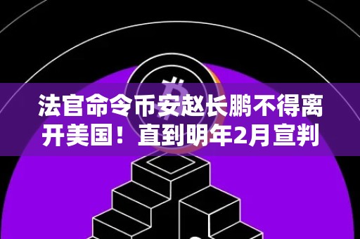 法官命令币安赵长鹏不得离开美国！直到明年2月宣判