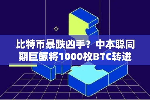 比特币暴跌凶手？中本聪同期巨鲸将1000枚BTC转进Coinbase