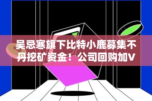 吴忌寒旗下比特小鹿募集不丹挖矿资金！公司回购加VanEck助力